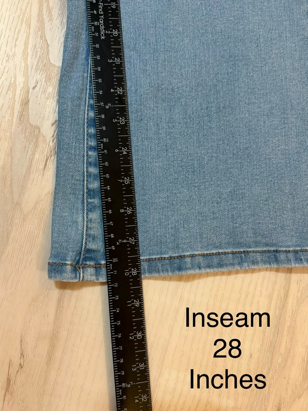 Time&Tru Women’s Denim High Rise Flare Jeans with Front Patch Pockets, Size 10 - Picture 6 of 7